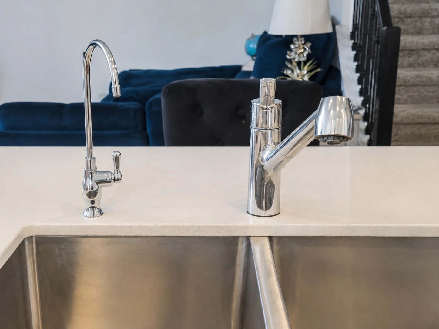 A drinking-water faucet in a Sunstorm customer’s kitchen